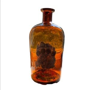 Vintage Antique Apothecary Big Brown Glass Bottle